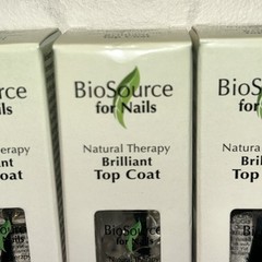 12x BioSource for Nails Natural Therapy Brilliant Top Coat 0.4 fl oz BULK LOT