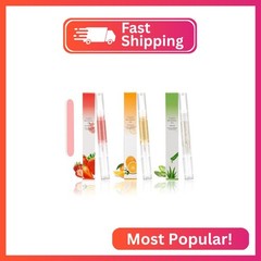 Meschett 3PCS Nail Cuticle Oil Pens with Nail File, Natural Cuticle Oil for Nail