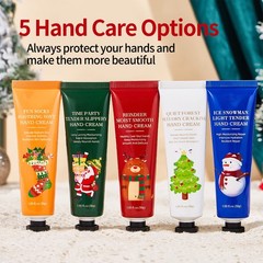 1 Set 5PCS Hand Lotion For Winter Hand Cream Hydrating Christmas Gift Xmas
