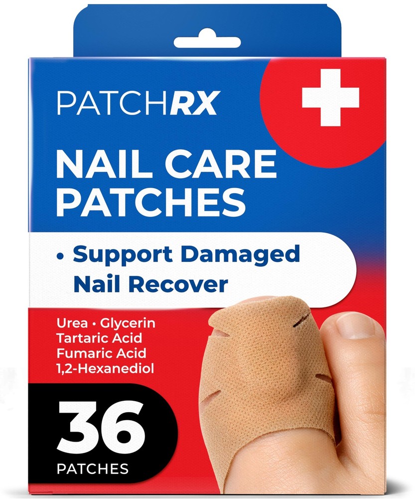 PatchRX Nighttime Renewal Fungal Nail Patches – 1 Count (Pack of 36), Beige