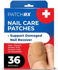 PatchRX Nighttime Renewal Fungal Nail Patches – 1 Count (Pack of 36), Beige