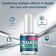 ROZINO 3 Days Nail Care–Keratin Amino Acid Formula for Stronger,Healthier Nails