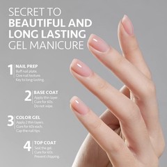 GAOY 16ml 2 Pcs Glassy Gel Top Coat and Base