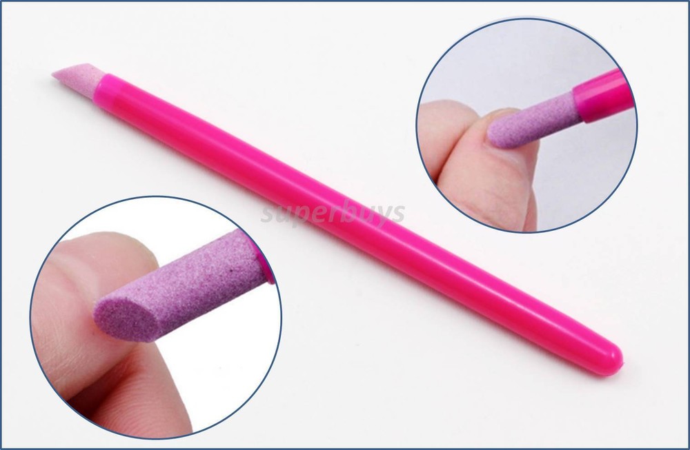 Stone Nail Cuticle Sanding Repair Scrub Remove Remover Manicure Pedicure Stick