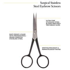 Surgical Stainless Steel Eyebrow Scissors by Arches and Halos for Unisex – 1 Pc
