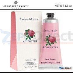 Crabtree & Evelyn Rosewater Hand Therapy Cream Lotion 3.5 oz, 3-PACK