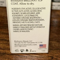 12x BioSource for Nails Natural Therapy Brilliant Top Coat 0.4 fl oz BULK LOT