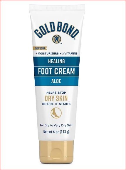 Gold Bond Healing Foot Cream, With Aloe 4.0 oz (Pack 3)