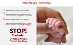 Nail Biting & Thumb Sucking Cream | Kid Safe | Bitter Taste | Easy-to-Apply