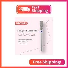 ZIRATONES Cuticle Nail Drill Bit, Pro Diamond Cuticle Bits for Nails Nail Buffer