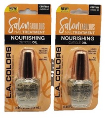 Lot of 2 – L.A. COLORS Salon Fabulous Nail Treatment Nourishing Cuticle Oil, New