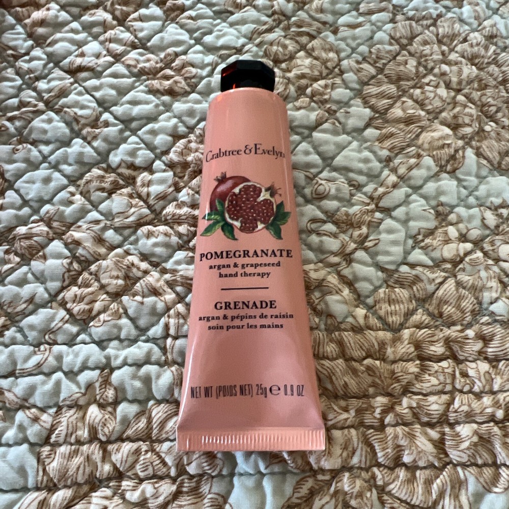 🌸 Crabtree Evelyn Hand Cream Pomegranate Argan Grapeseed Therapy .9 oz SEALED
