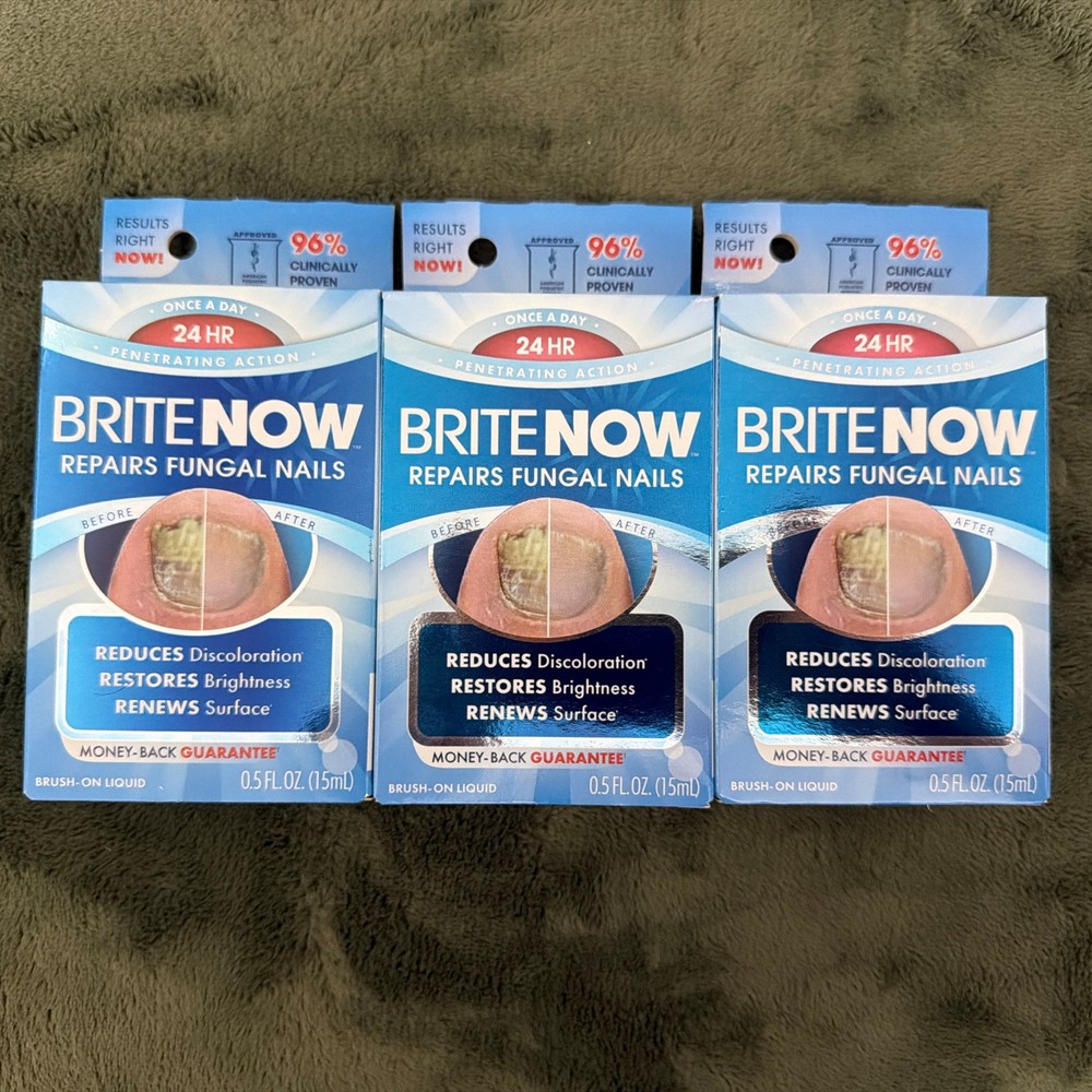 3xBrite Now Repairs Fungal Nails 15 mL Reduces Discoloration Restores Renews