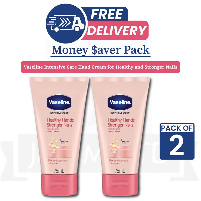 VASELINE-Inten Care Healthy Hand&Nail Condition Cream 75ml-PACK OF 2