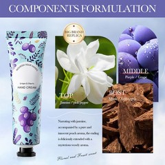 Set Of 5 Hand Lotion 30gx3Pcs Grape Scented Nourishing Hand Cream Hydrating