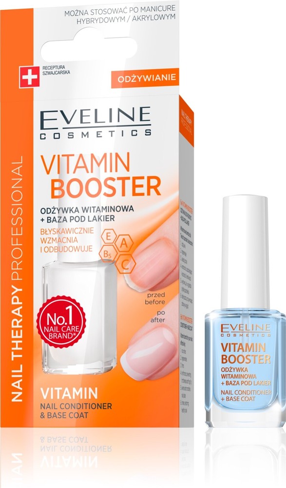 Eveline Cosmetics Nail Conditioner + Base Coat Vitamin Booster Strengthener
