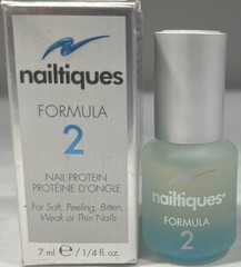 Nailtiques Formula 2 Nail Protein for Soft, Peeling, Bitten, Weak Nails, 0.25 oz
