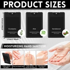 Dansib Set of 3 Power Mist Hydrating Hand 1 Count (Pack 3), Black Color