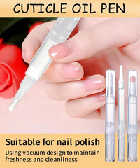 6 Pcs 3Ml Empty Cuticle Oil Pen with 4 Pcs Transfer Pipettes – Transparent Nail