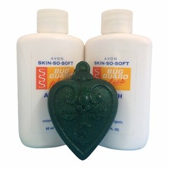 Avon Holiday Ornament Soap + Avon Skin-So-Soft Anti-Itch Refill Spray Bottles