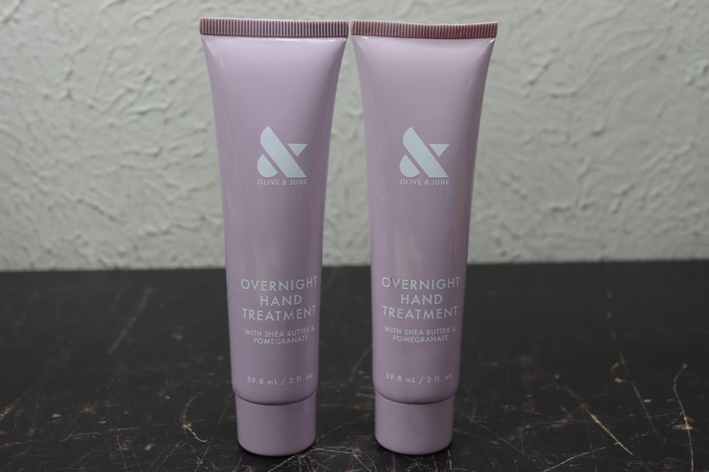 NEW Olive & June Shea Butter Pomegranate Overnight Hand Treatment 2oz Lot of 2