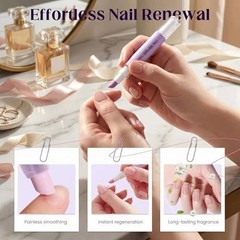 4-in-1 Cuticle Oil Pusher Pen Set – Moisturizing Nail Care, Cuticle Remover, 2 P