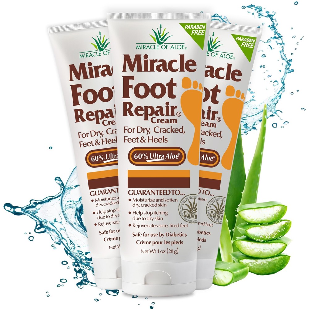 Miracle Foot Repair Cream, (1 oz / 3 Pack) 1 Ounce (Pack of 3), Pack 3