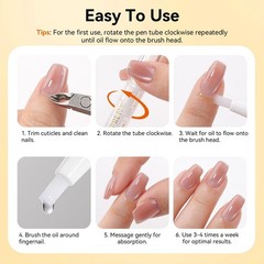 Born Pretty 6Pcs Nail 0.07 Fl Oz (Pack of 6), Cuticle Oil Pen