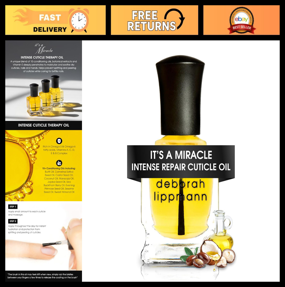 Intense Therapy Cuticle Oil – Nourishing & Repairing with 10 Essential Oils, Veg