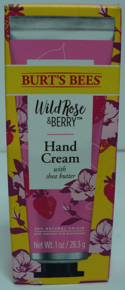 Burts Bees Wild Rose and Berry Hand Cream 1 OZ With Shea Butter