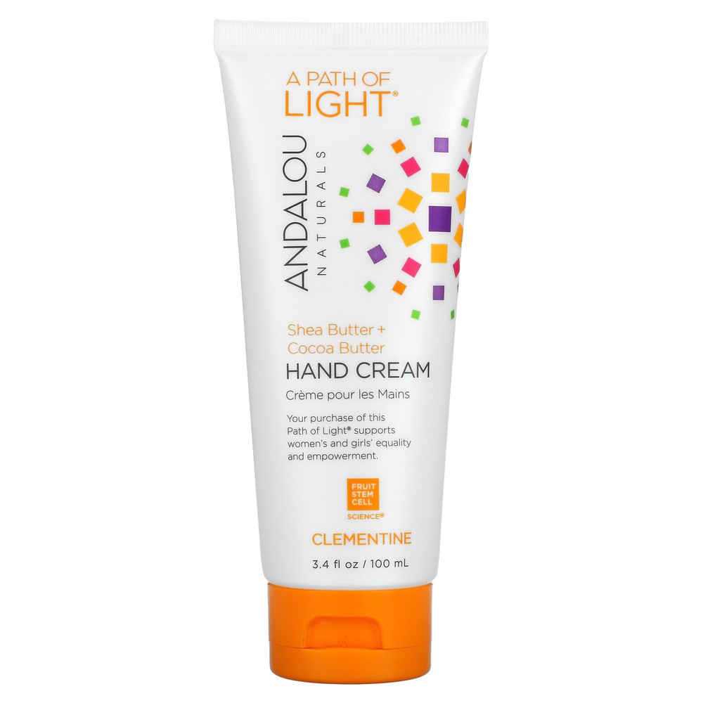 A Path of Light, Shea Butter + Cocoa Butter Hand Cream, Clementine, 3.4 fl oz