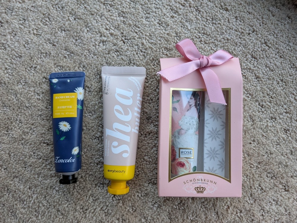 Hand Cream Gift Set Lot of 3 Gift Shea Shea Butter Rose Nail Files