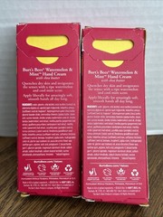 LOT of 2 Burt’s Bees Watermelon & Mint Hand Cream with Shea Butter ~ 1oz EACH